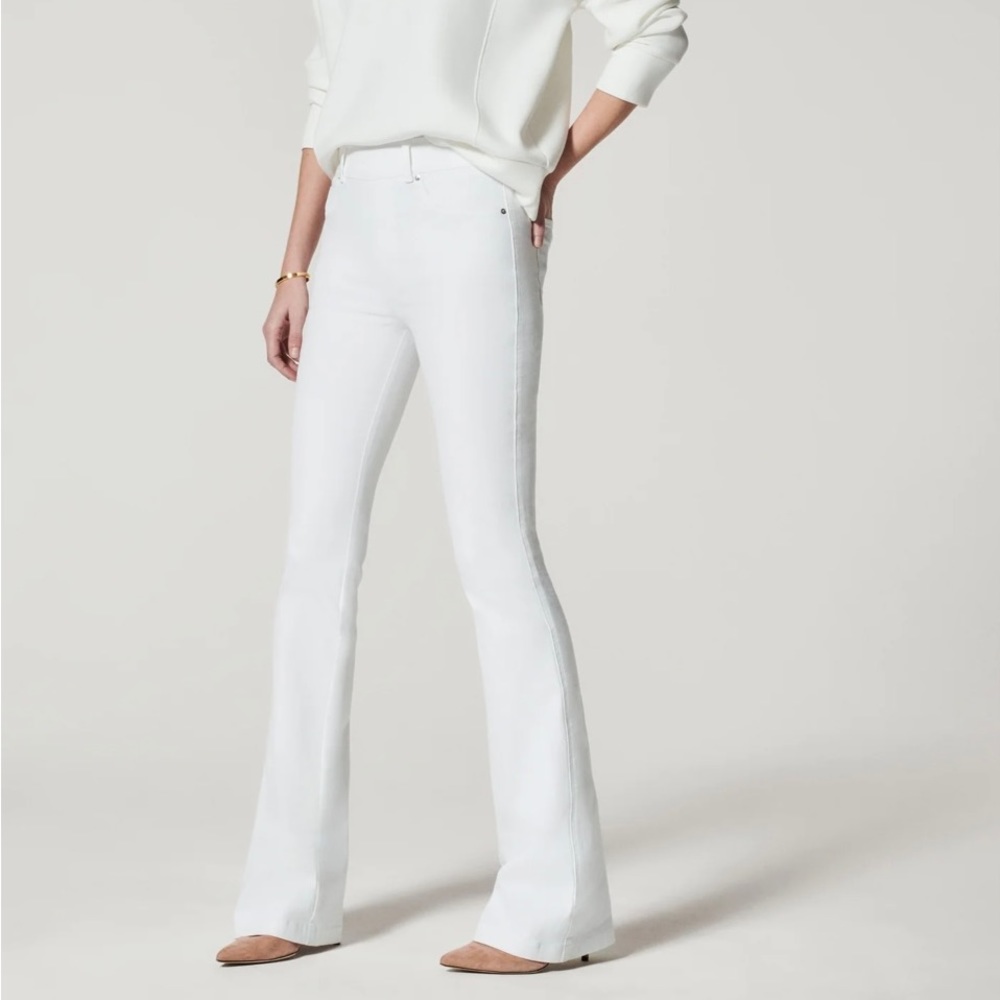 Spanx white pants with boot cut sz xl